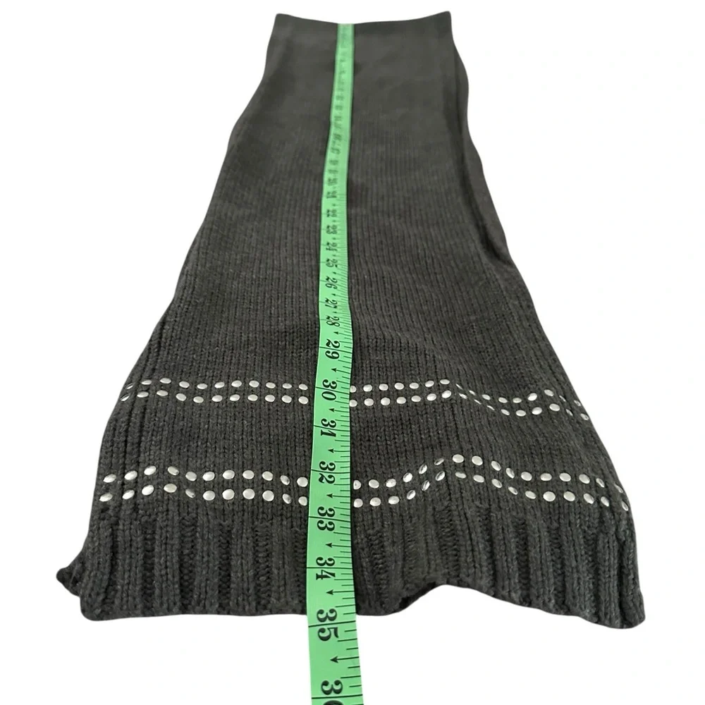 Michael Kors ribbed sweater Scarf Gray with Studs